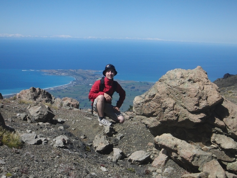 Gipfelbesteigung des "Mount Fyff" mit Sicht auf "Kaikoura Peninsula"