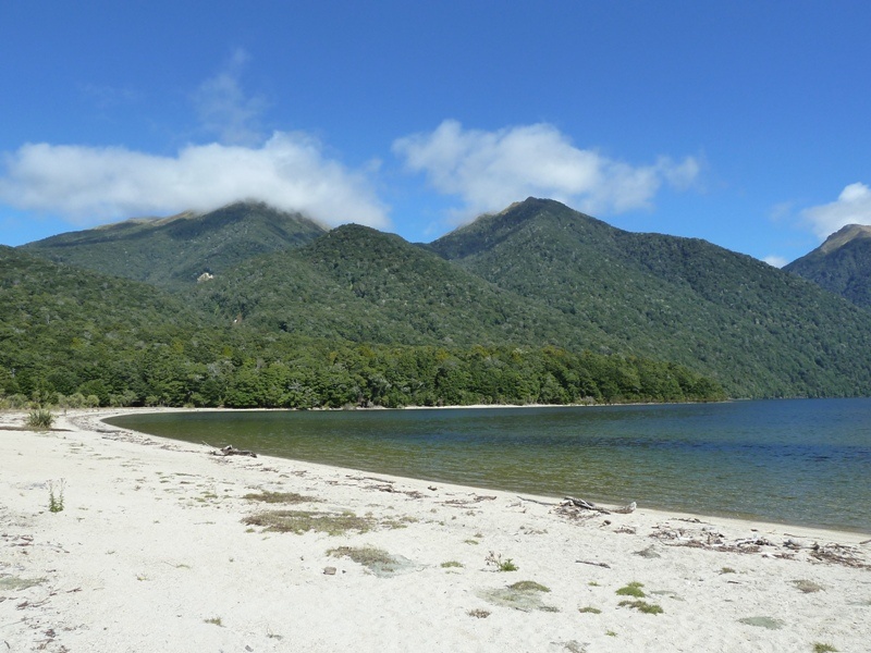 Strand bei "Hope Arm Hut", Lake Manapouri